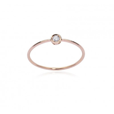 Anello White Classic Solitaire