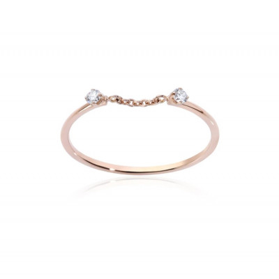 Anello White Solitaire Catena