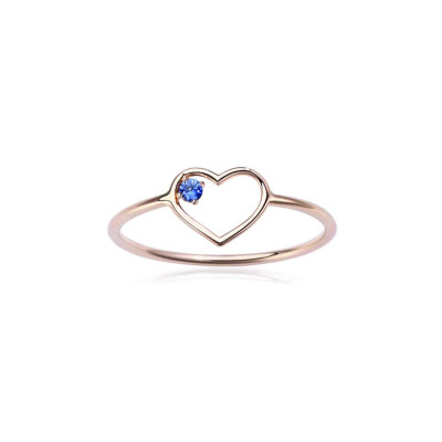 Anello Blu Heart