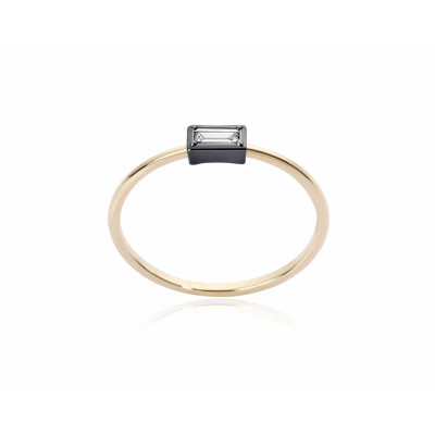 Anello Black BEE Baguette
