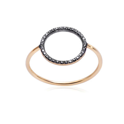 Anello Black Diamonds Yellow Circle