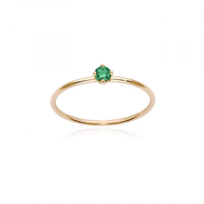 Anello Solitaire Smeraldo