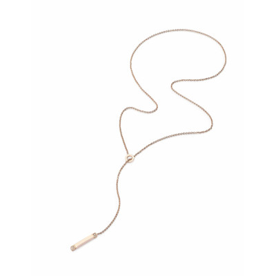 Collana Lariat Linea Fine in oro rosa e diamanti