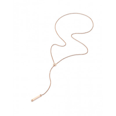 Collana Lariat Linea Fine in oro rosa e diamanti