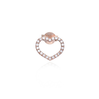 Orecchino Cuore Diamanti