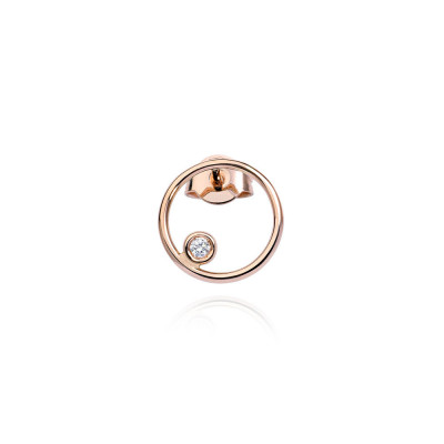 Orecchino Diamond Circle Sinistro