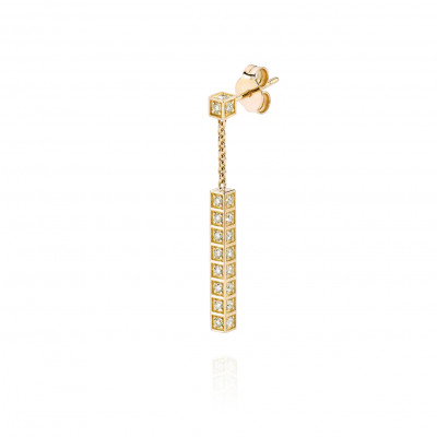 Orecchino Yellow Linea Full Diamonds