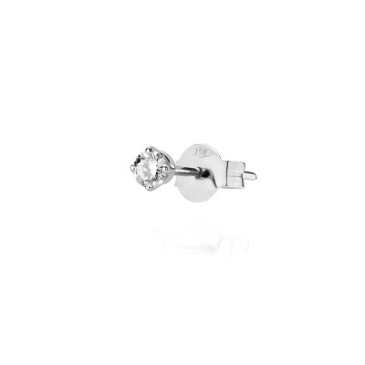 Orecchino White Solitaire XL