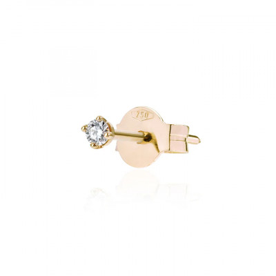 Orecchino White Solitaire Pin Yellow Earring S