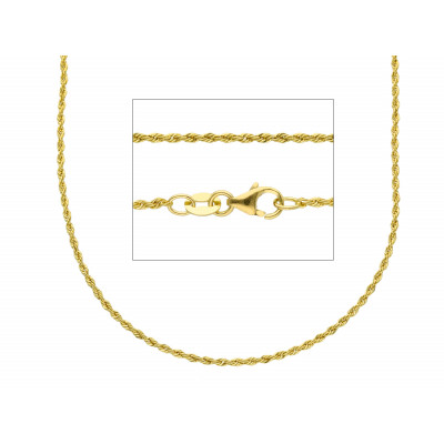 Catena corda filo 0,25 in oro giallo 50 cm