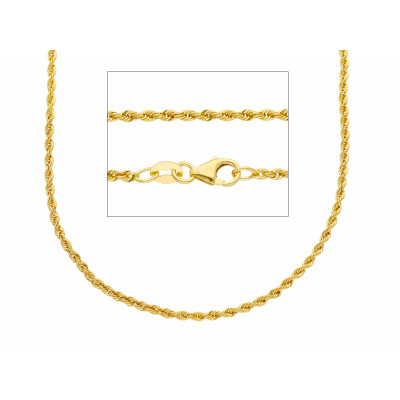 Catena corda filo 0,30 in oro giallo 45 cm