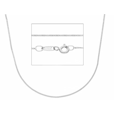 Catena grumetta classica in oro bianco 42 cm