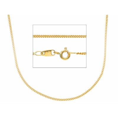 Catena grumetta classica in oro giallo 50 cm
