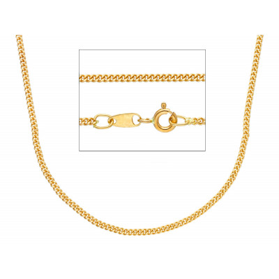 Catena grumetta classica in oro giallo 50 cm