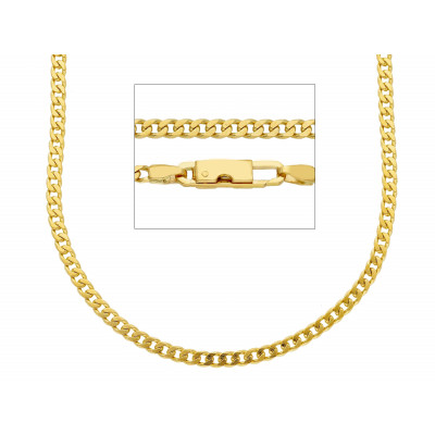 Catena compatta in oro giallo 50 cm