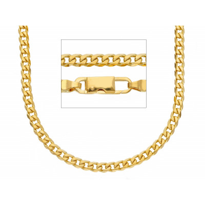 Catena grumetta compatta in oro giallo 60 cm