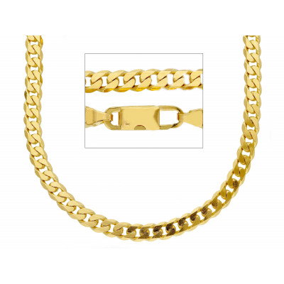 Catena grumetta compatta in oro giallo 60 cm