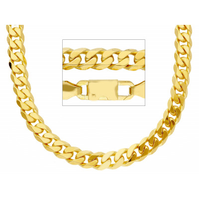 Catena grumetta compatta in oro giallo 50 cm