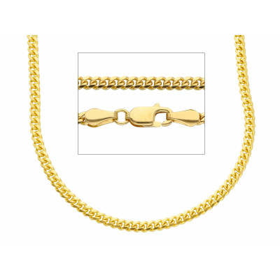 Catena grumetta ovale in oro giallo 50 cm