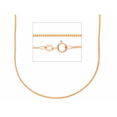 Catena spiga filo 0,20 in oro rosa 50 cm