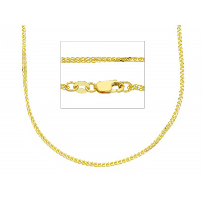 Catena spiga filo 0,30 in oro giallo 60 cm