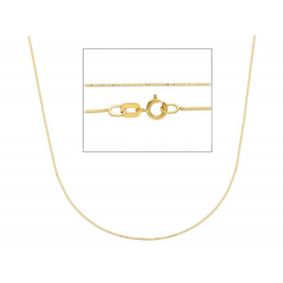 Catena quadrata in oro giallo 40 cm