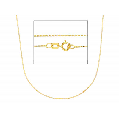 Catena quadrata in oro giallo 40 cm