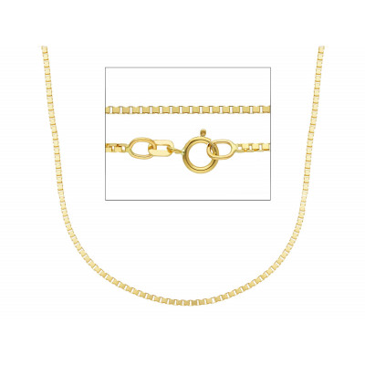 Catena quadrata in oro giallo 40 cm