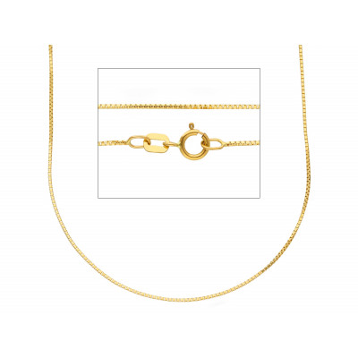 Catena ottagonale in oro giallo 60 cm