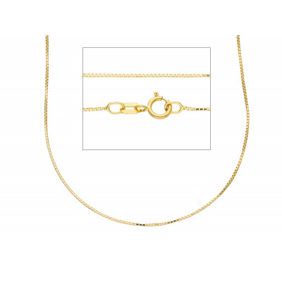 Catena ottagonale in oro giallo 45 cm