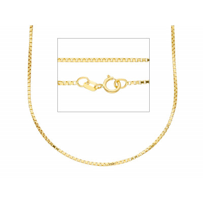 Catena ottagonale in oro giallo 60 cm