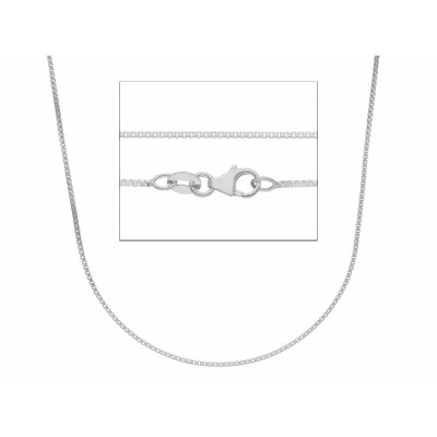 Catena ottagonale in oro bianco 43+2 cm