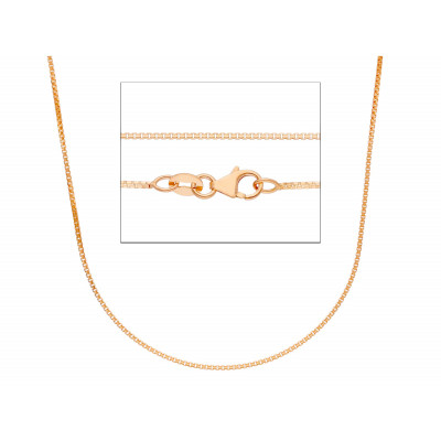 Catena ottagonale in oro rosa 37+3 cm