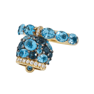 Anello Campanelle medio topazi