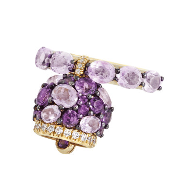 Anello Campanelle medio ametiste