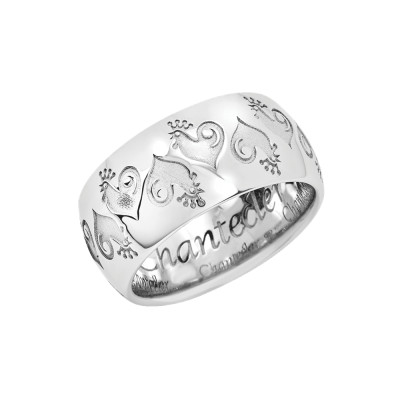 Anello Et Voilà Logo Argento