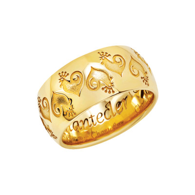 Anello Et Voilà Logo Argento dorato