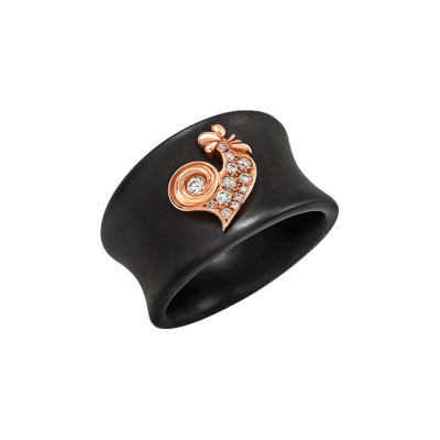 Anello Logo titanio nero