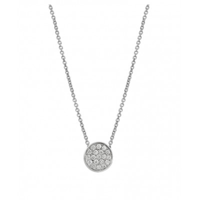 Collana pendente Paillettes in oro bianco 18k e diamanti