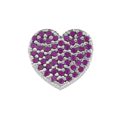 Charm #mywords Cuore big Zirconi Rossi