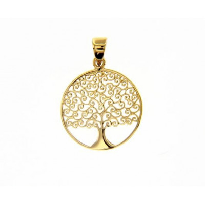 Ciondolo albero della vita in oro giallo  