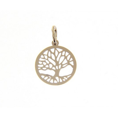 Ciondolo albero della vita in oro bianco