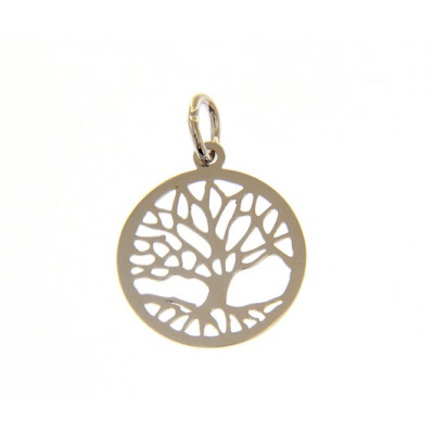 Ciondolo albero della vita in oro bianco