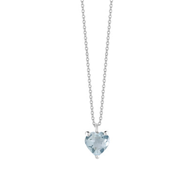 Collana Stephanie Acquamarina taglio cuore