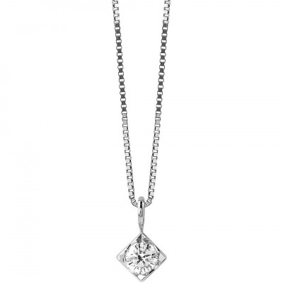 Collier Dream in oro bianco e diamante ct. 0,02