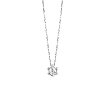 Collier Lumina in Oro Bianco e Diamante
