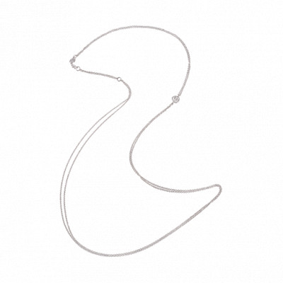 Collana doppia in oro bianco