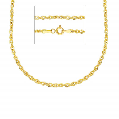 Collana Corda in oro giallo maglia catena filo 0,30 2,85 gr.