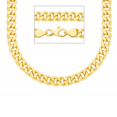 Collana Grumetta in oro giallo maglia catena grumetta diamantato 20 gr.