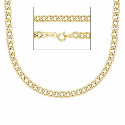 Collana Grumetta in oro giallo maglia catena grumetta tonda 4,6 gr.